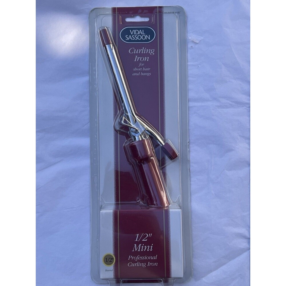 Vintage New Vidal Sassoon 1996 Professional Mini Curling Iron 1/2” Barrel VS103C